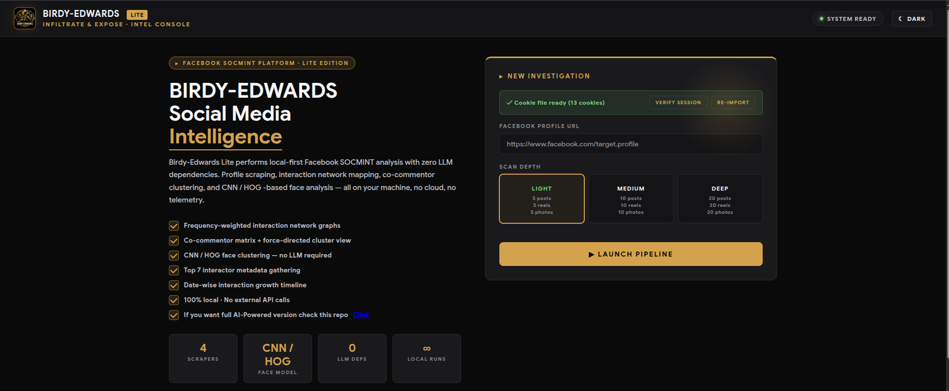 BIRDY-EDWARDS Web UI