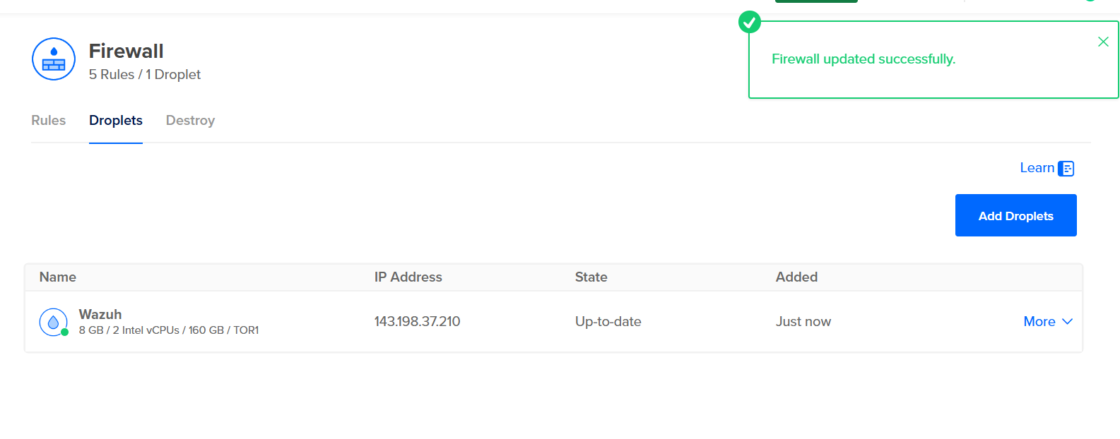 Wazuh 防火墙已应用
