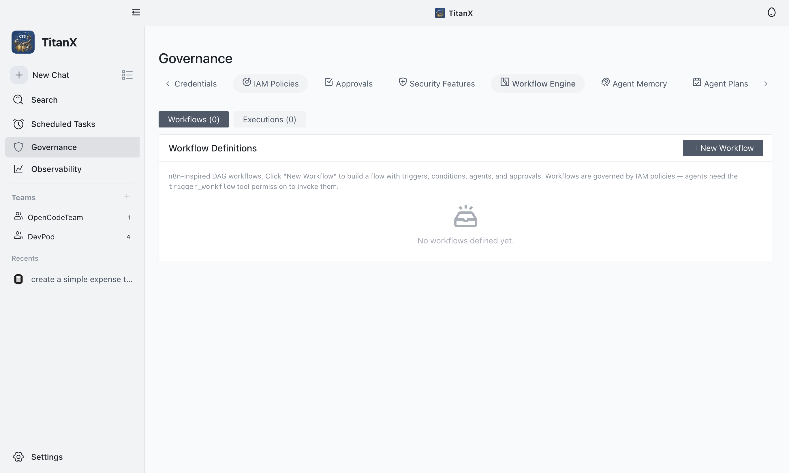 TitanX Workflow Engine — n8n-inspired DAG workflow builder