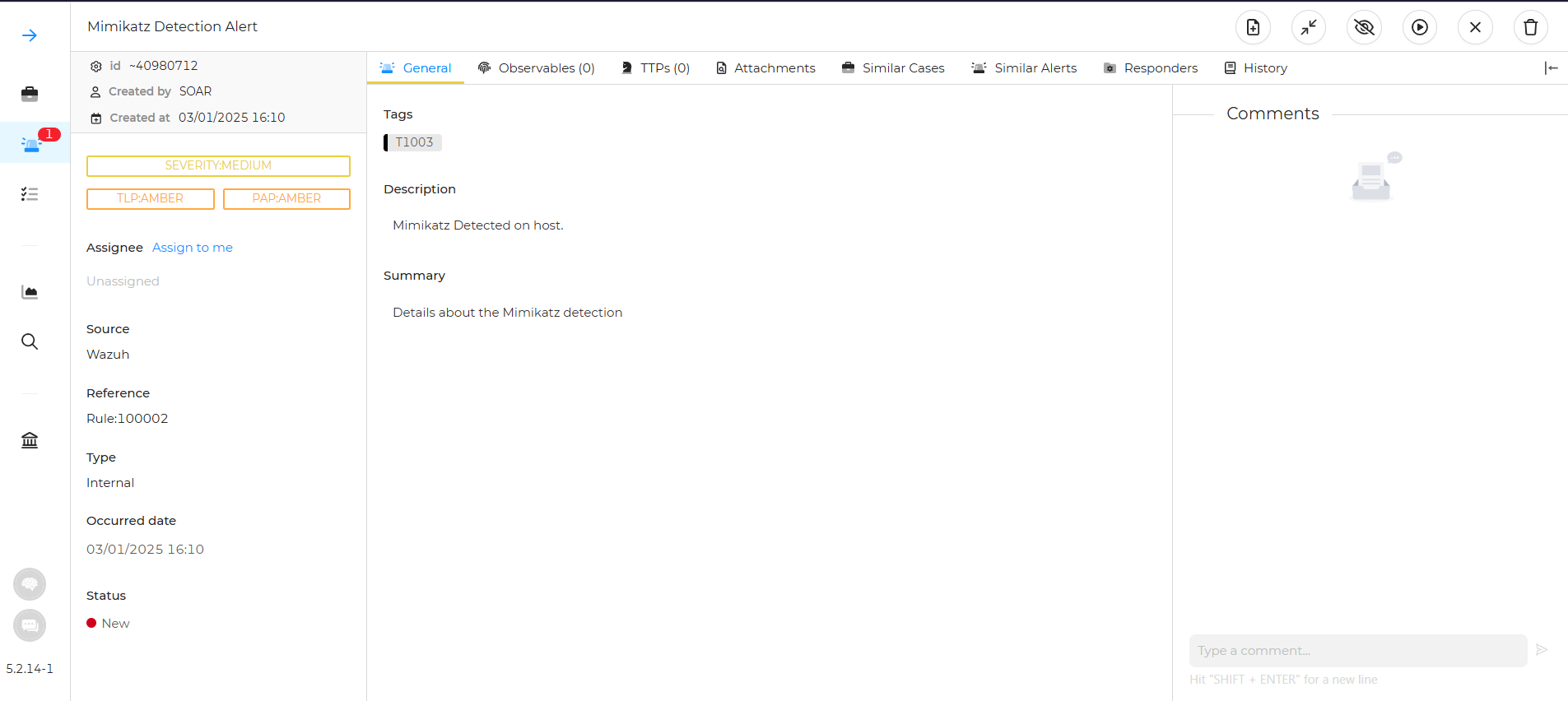 TheHive 告警详情