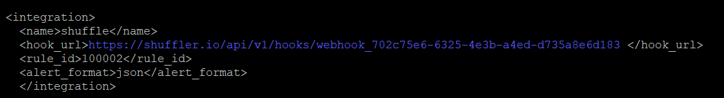 Wazuh Shuffle 集成配置