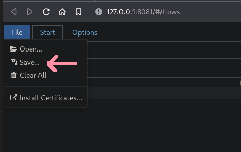 显示“File”菜单中“Save”选项位置的屏幕截图