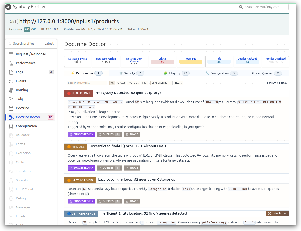 Doctrine Doctor Demo