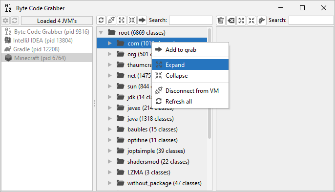 Screen UIL Context menu 1