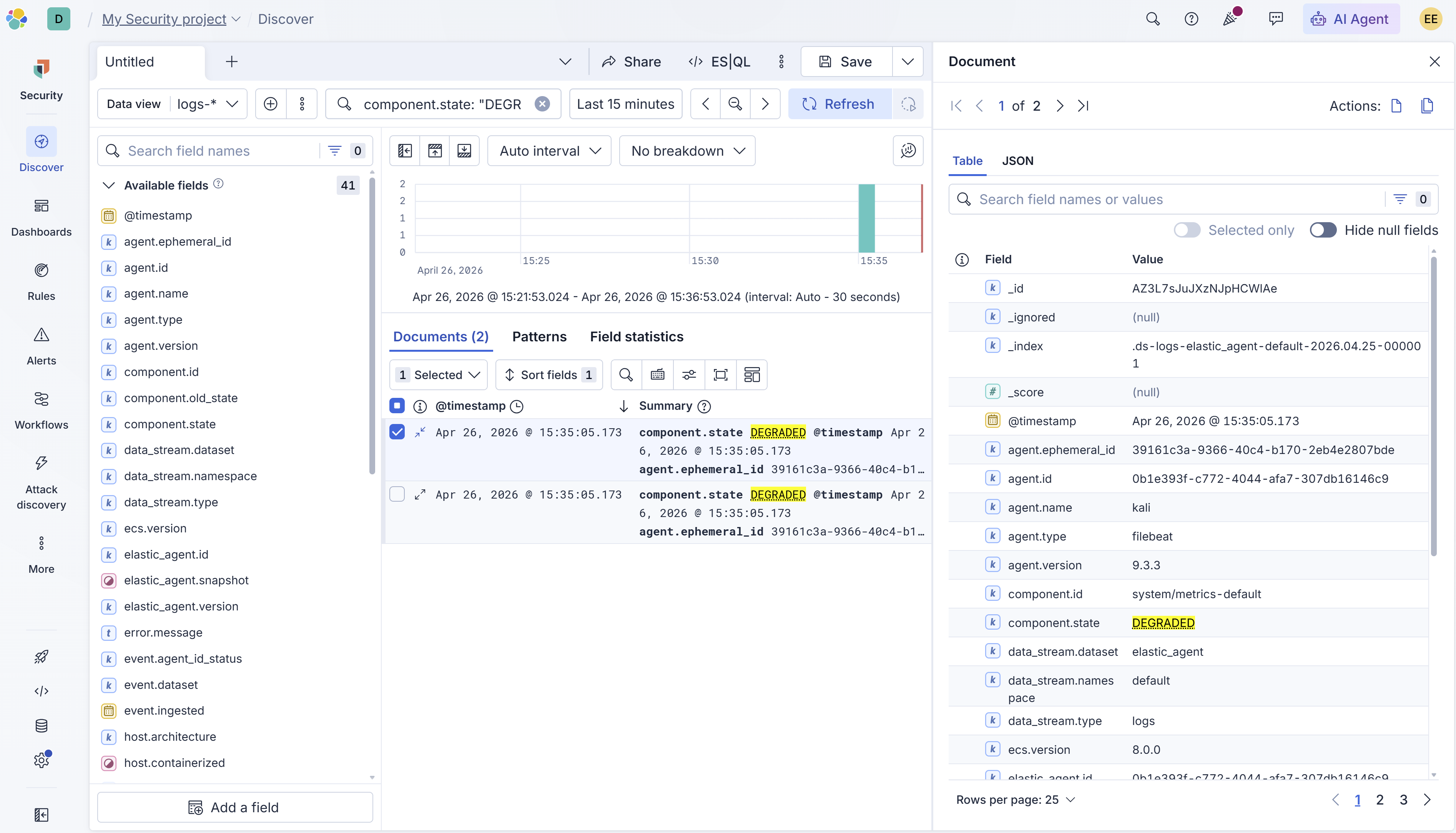 Elastic 威胁狩猎事件详情