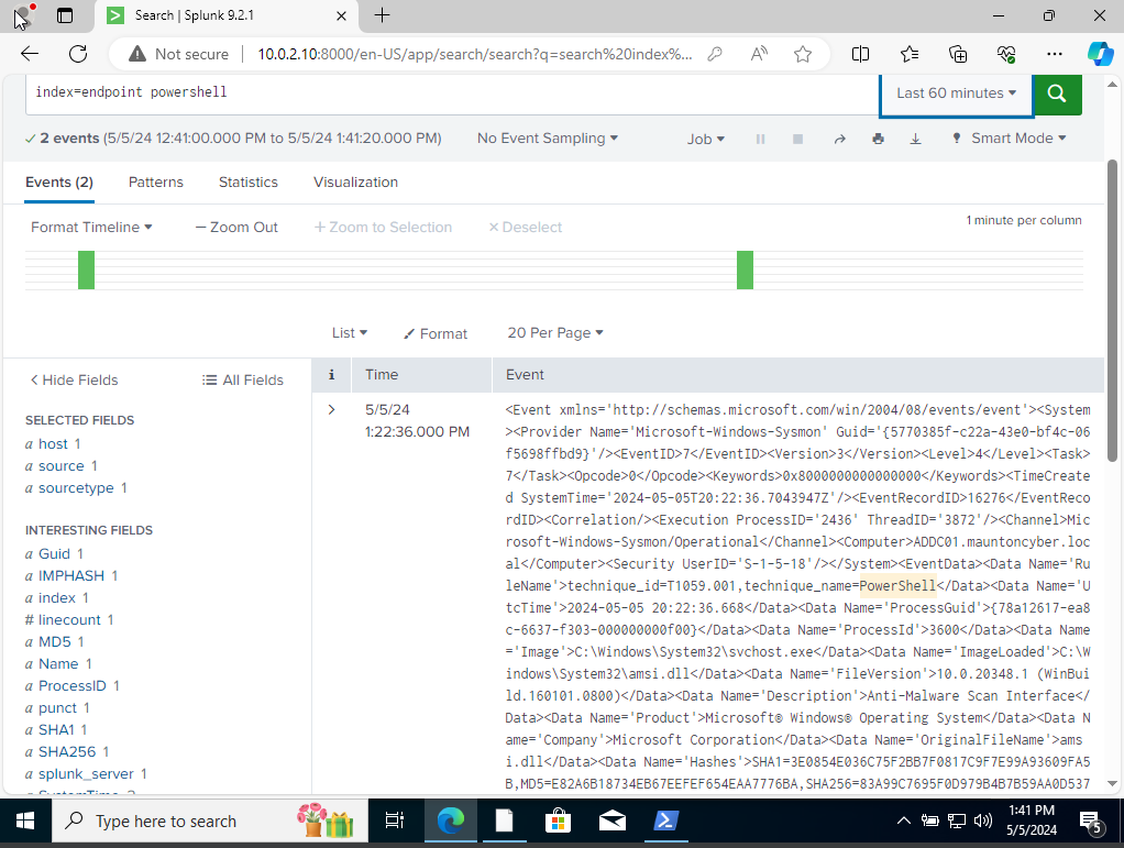 Splunk PowerShell 检测