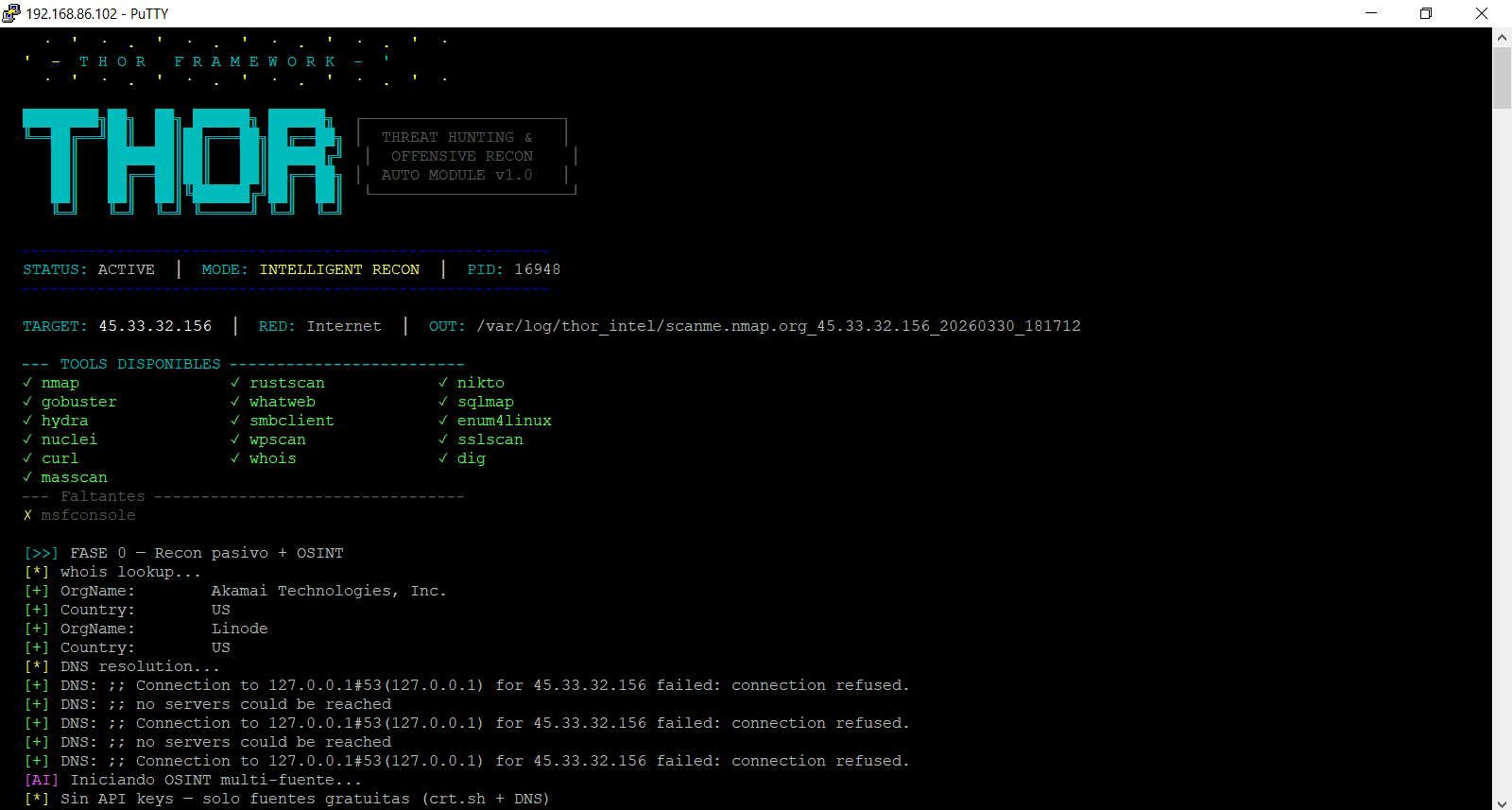 启动横幅和工具检测