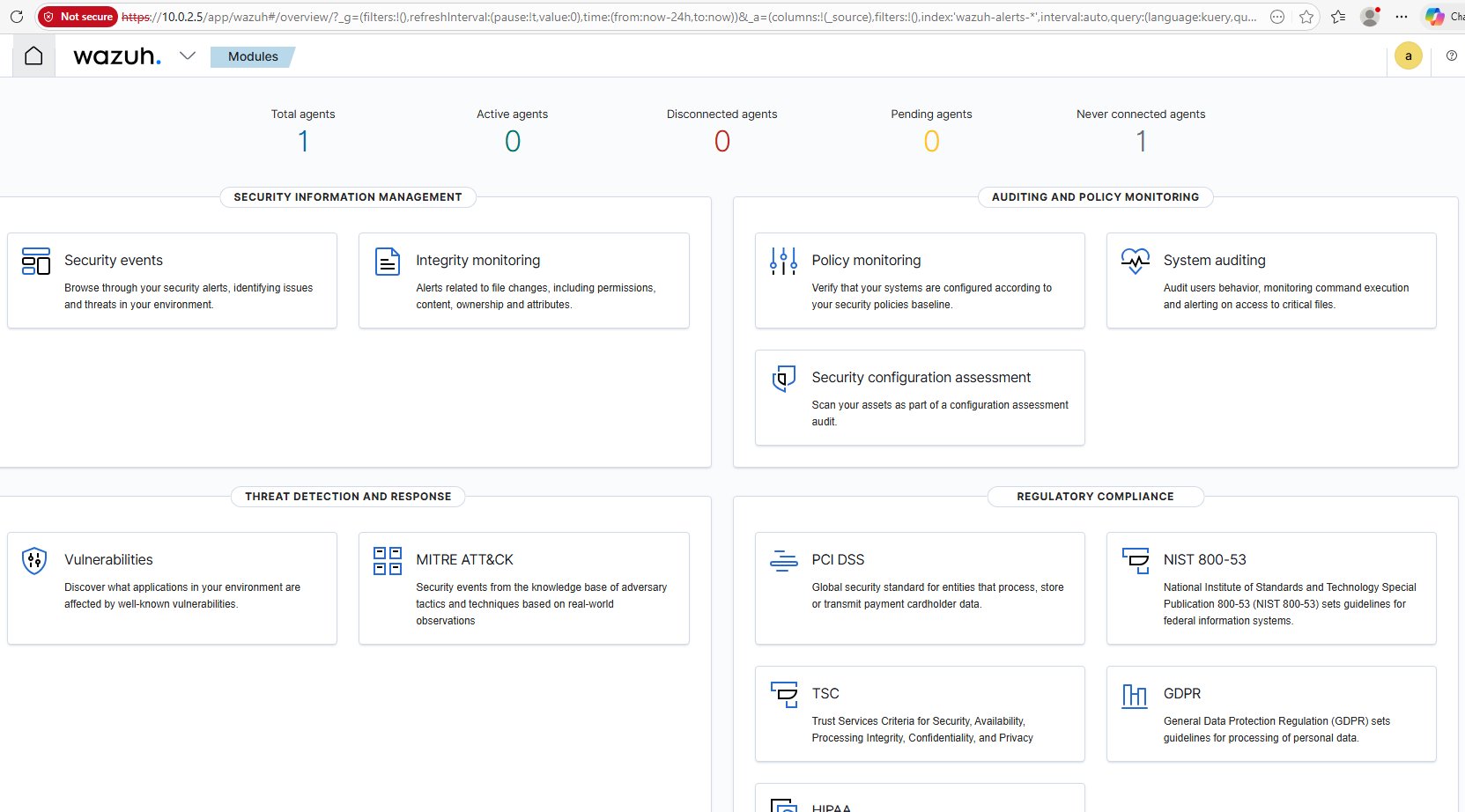 Wazuh 仪表板 - 初始设置