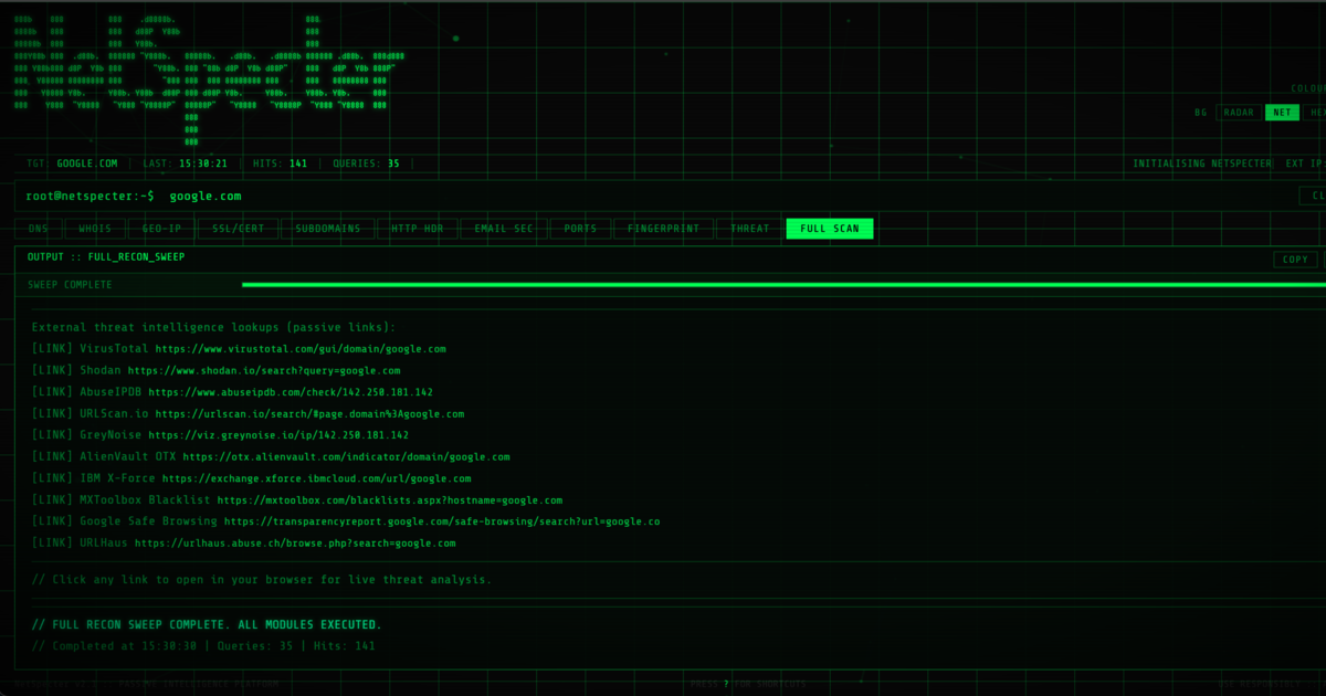 NetSpecter 截图