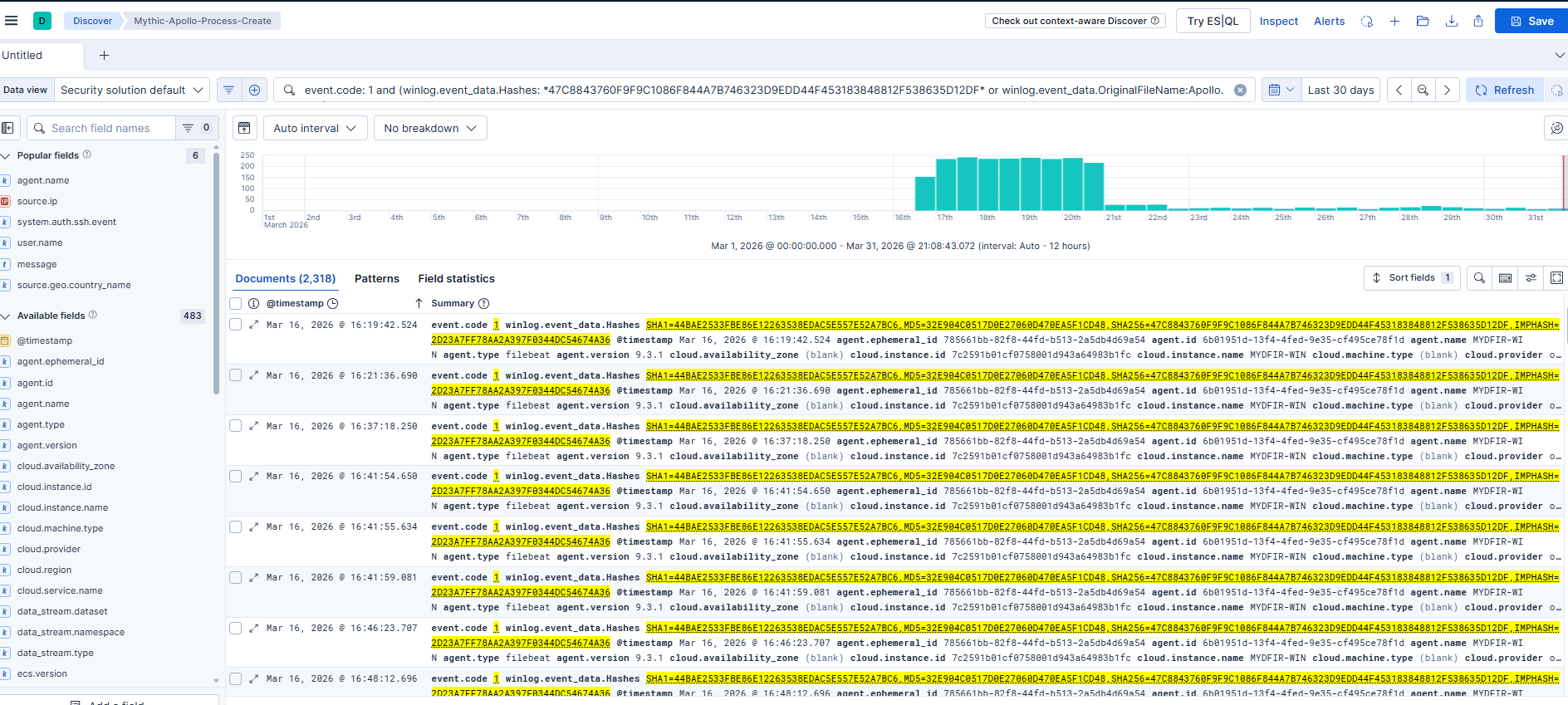 Elastic 狩猎 – RDP 暴力破解