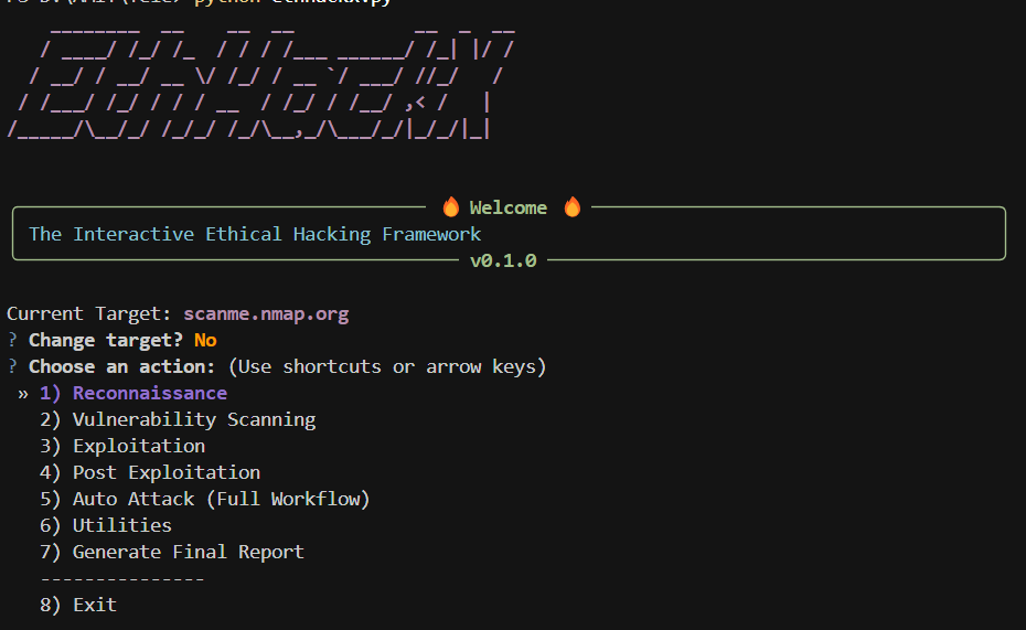 EthHackX CLI 截图