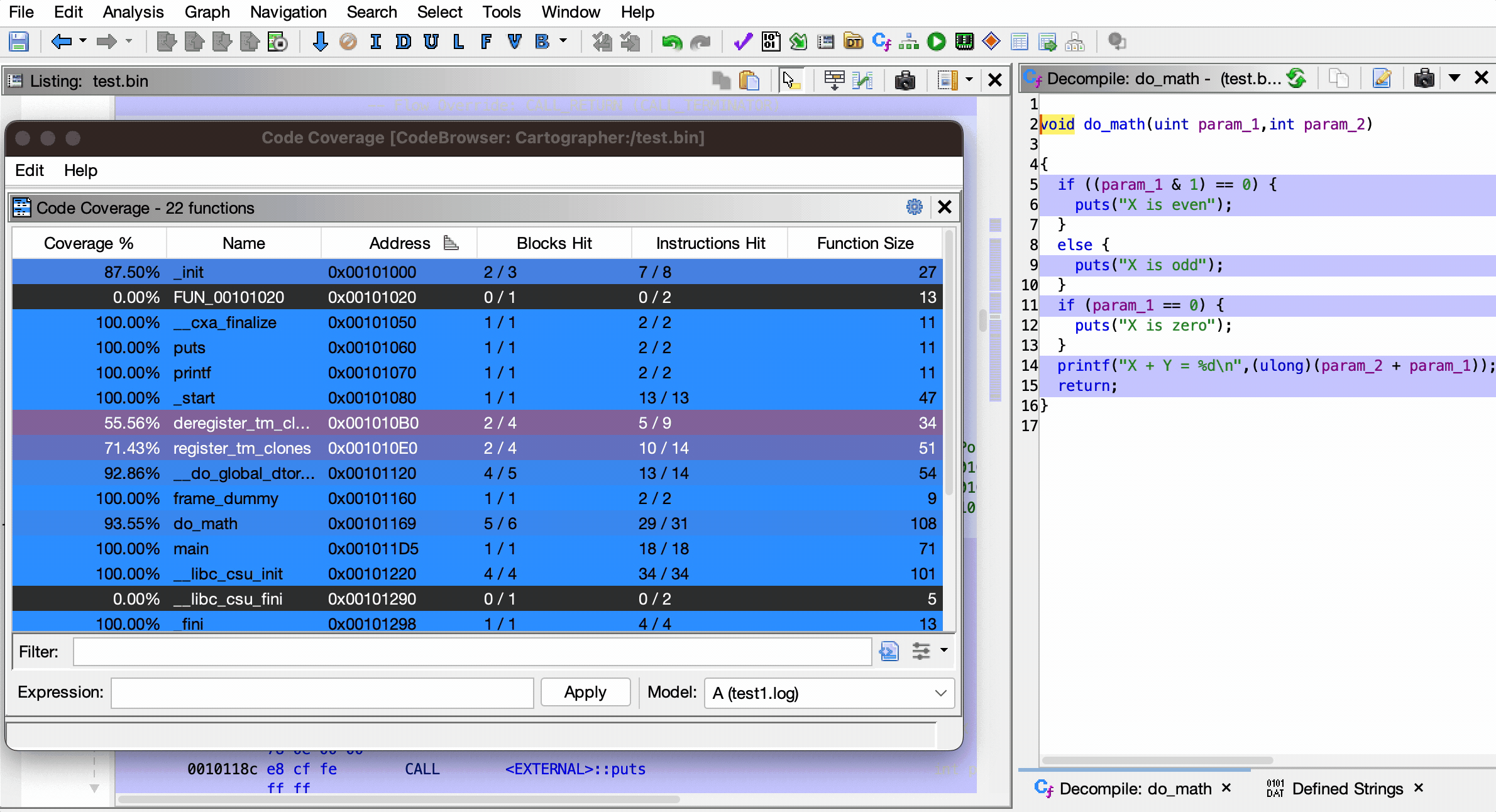 在覆盖率之间切换
