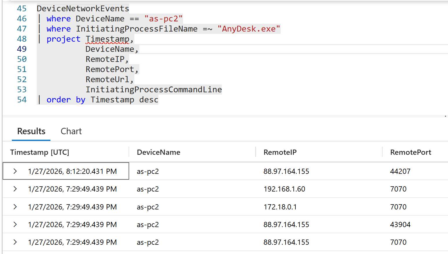 勒索软件执行查询
