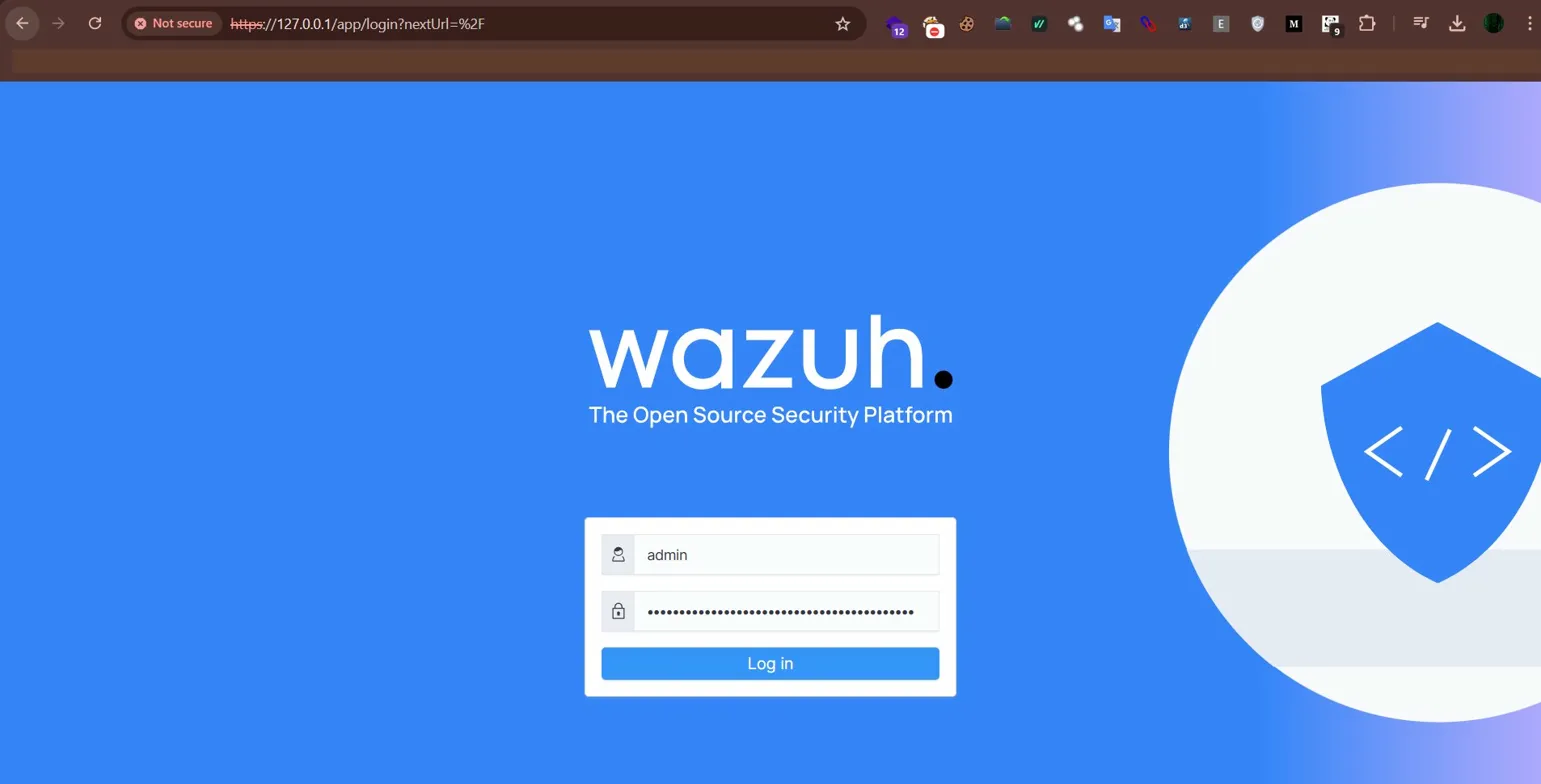 Wazuh Login Page