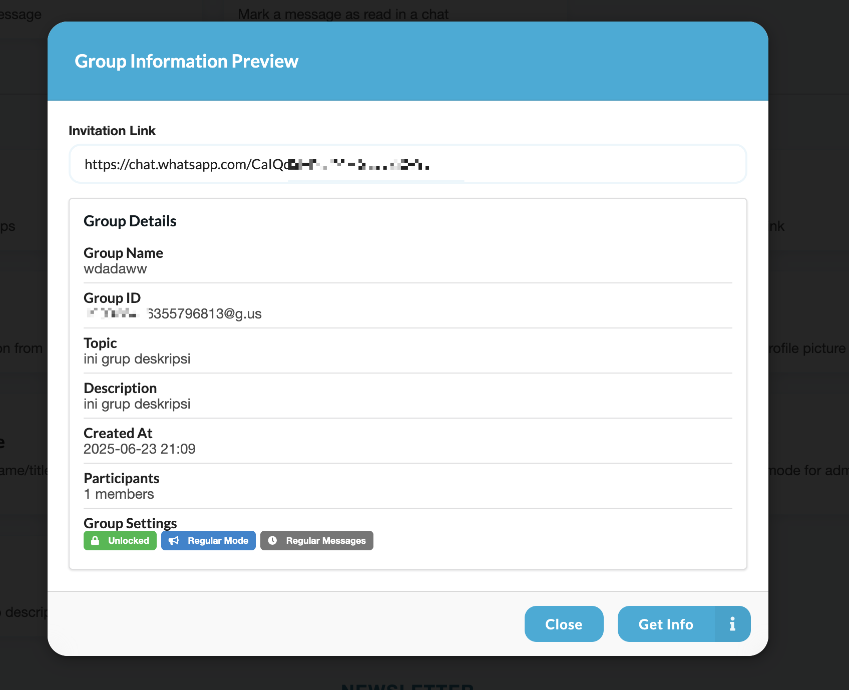 从链接获取群组信息