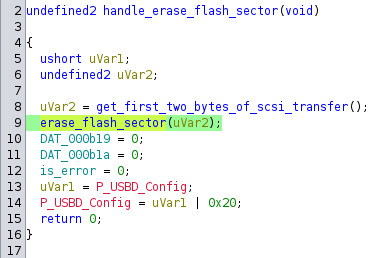 SCSI erase function decompilation