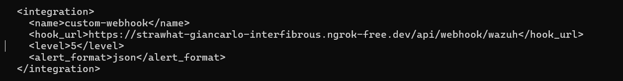 wazuh integration config
