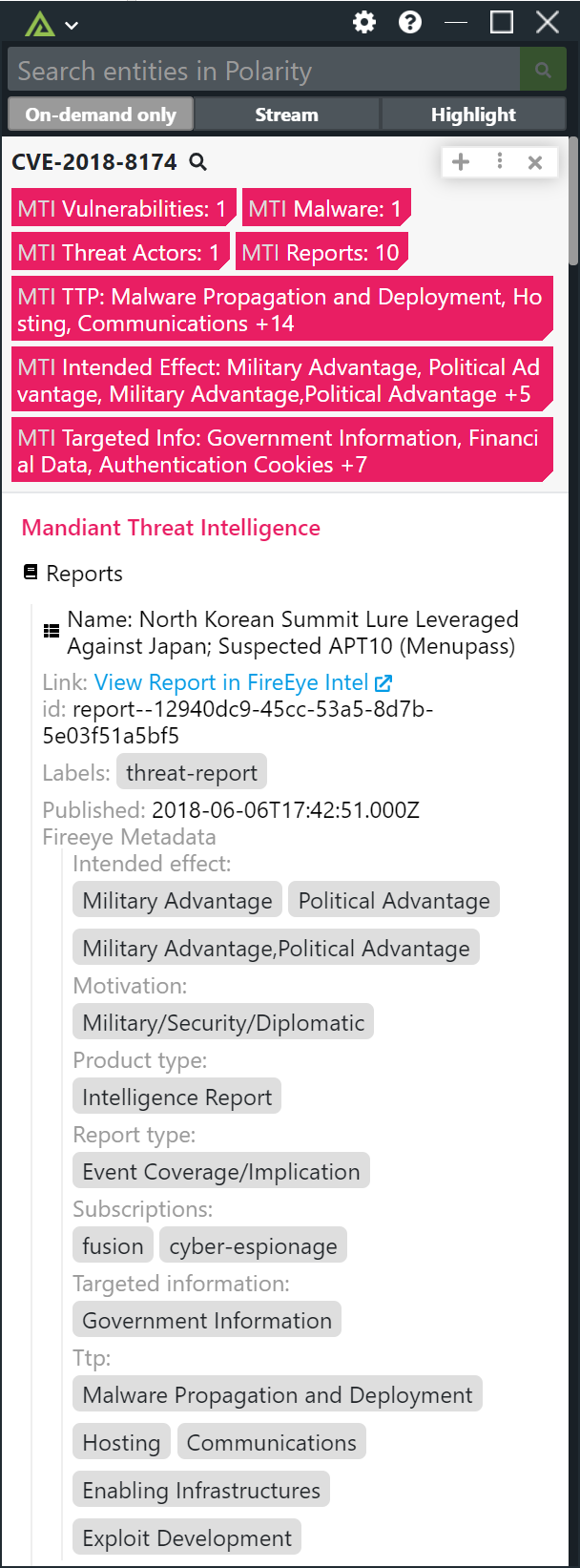 CVE 结果覆盖窗口