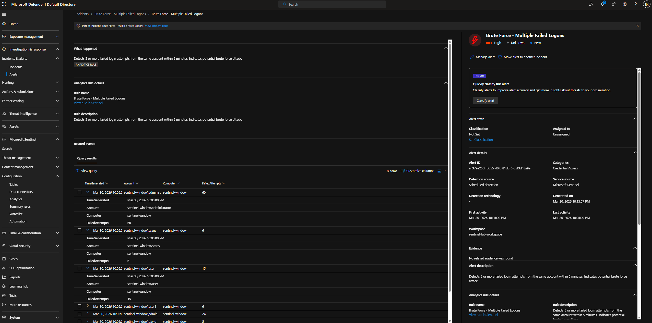 暴力破解警报详情