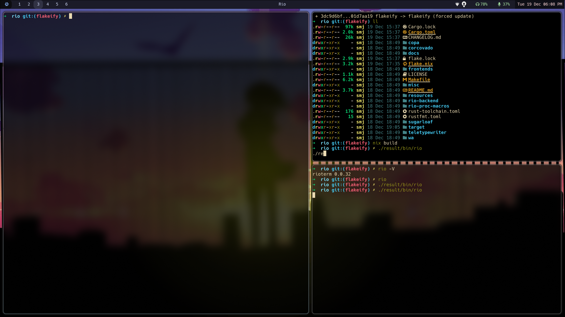模糊背景的演示