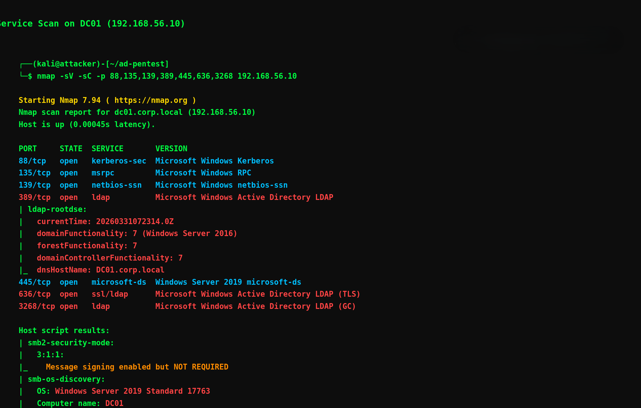 阶段 1 — Nmap 侦察