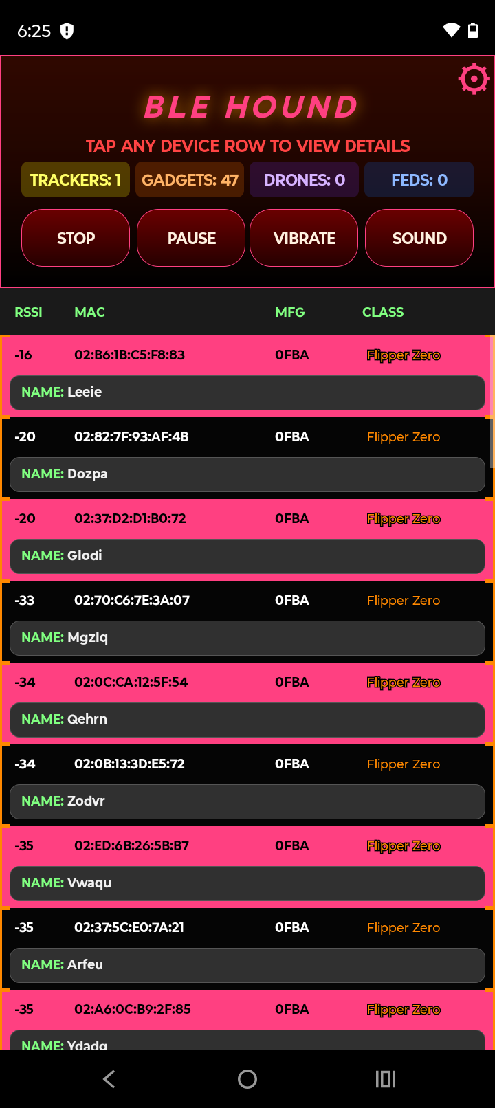 BLE Hound pink theme