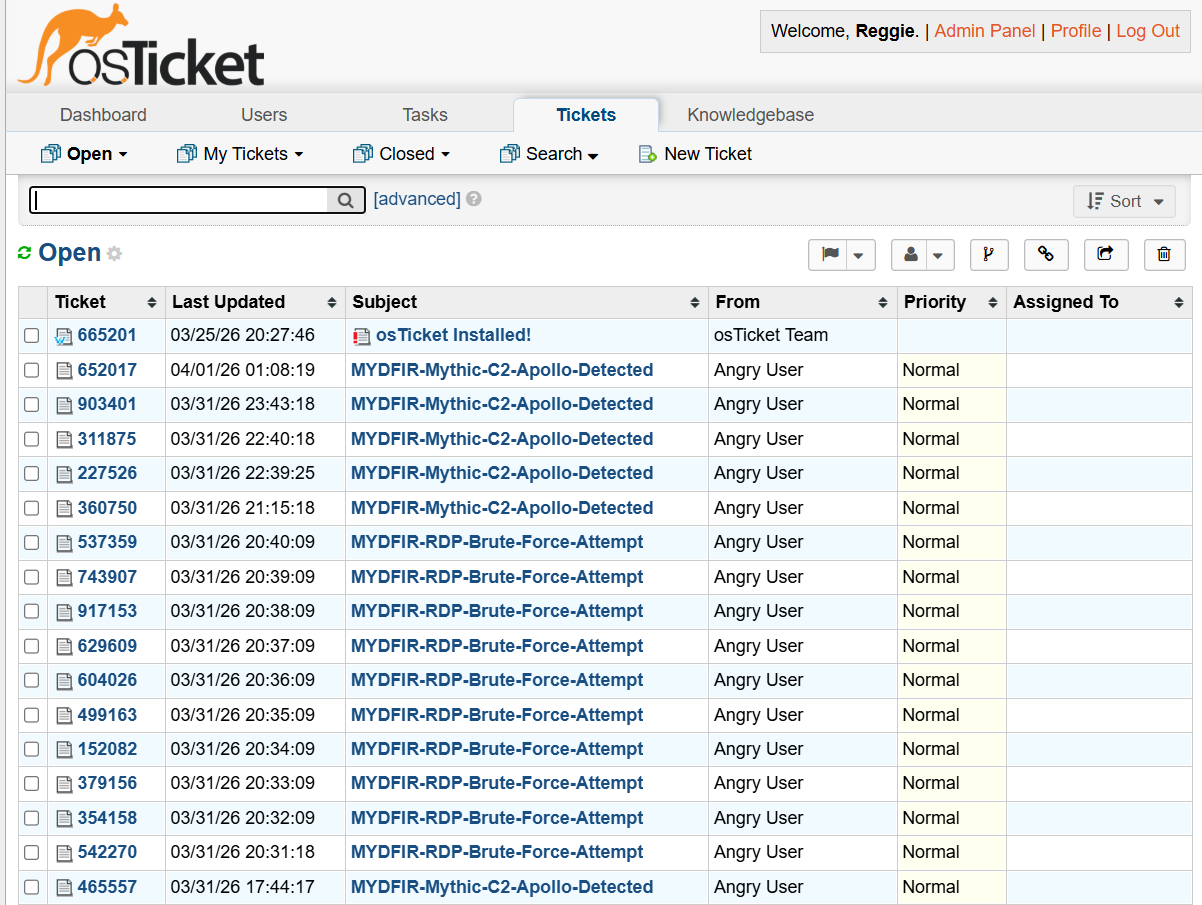 osTicket 警报接入