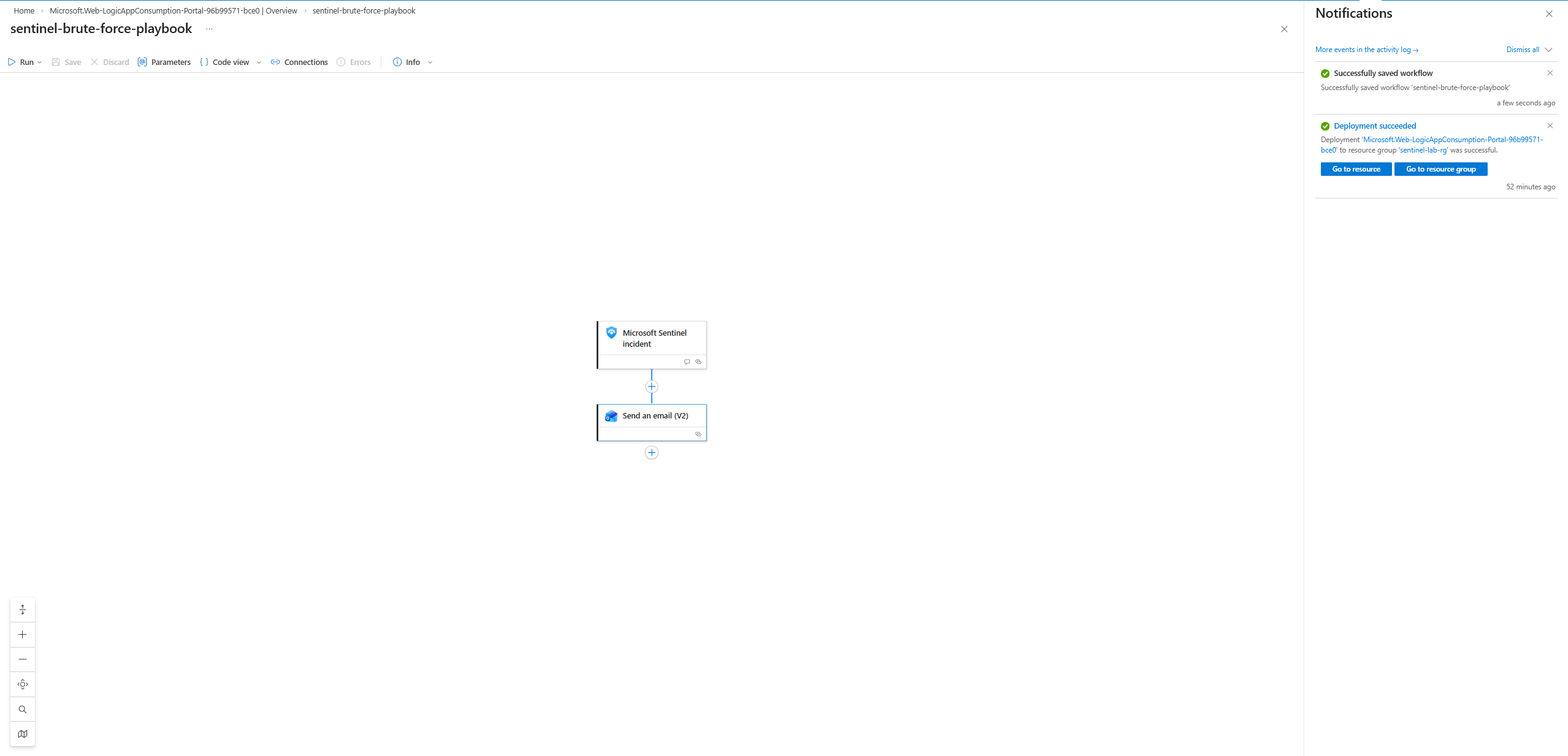 Logic App 保存成功
