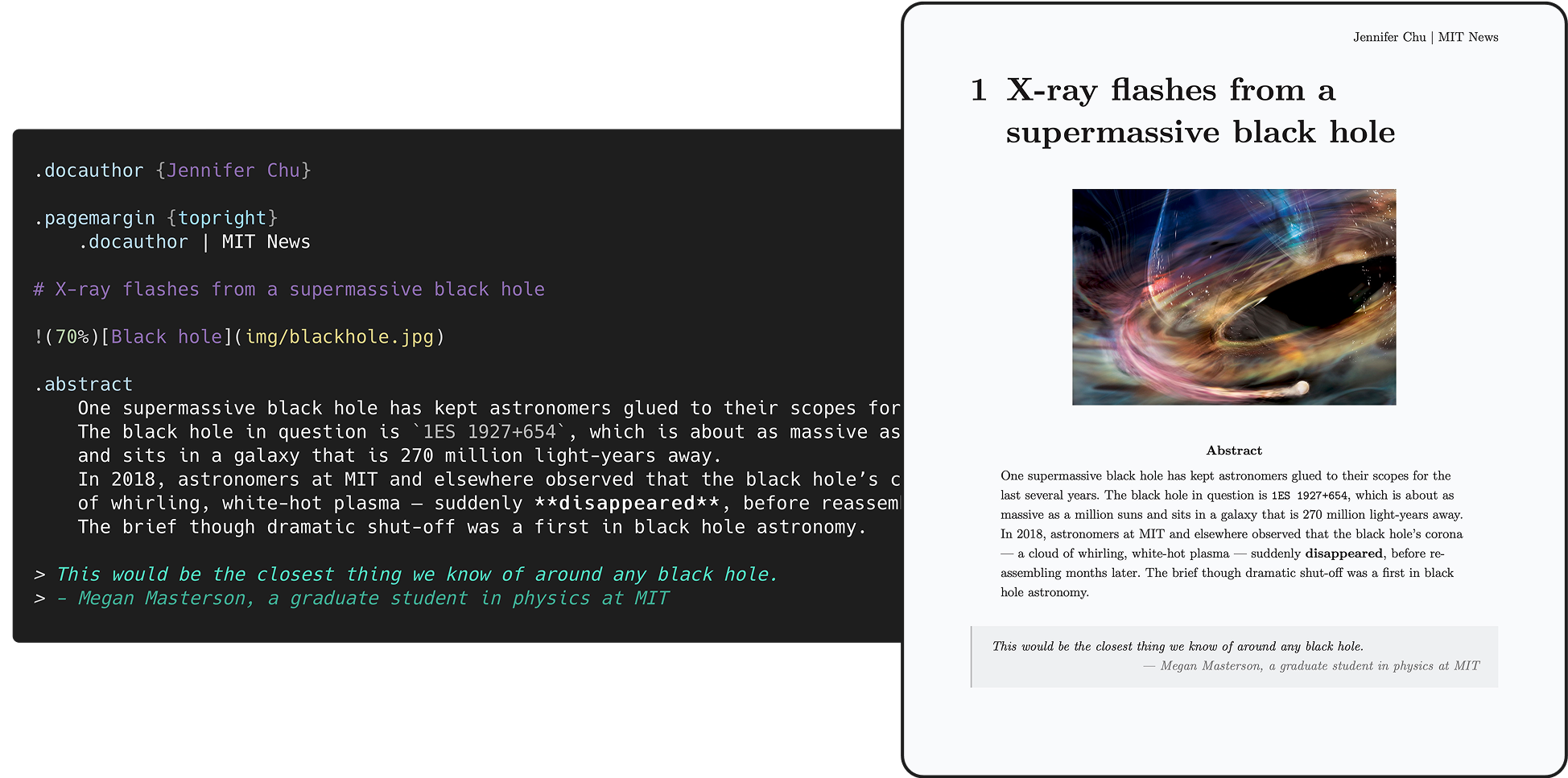 Paper code demo