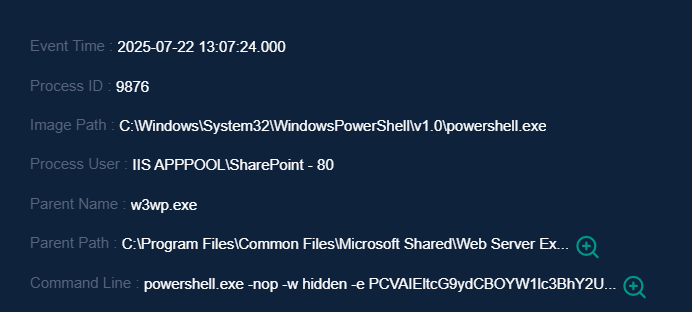 w3wp 生成 PowerShell