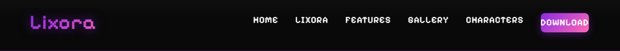 The Lixora nav bar