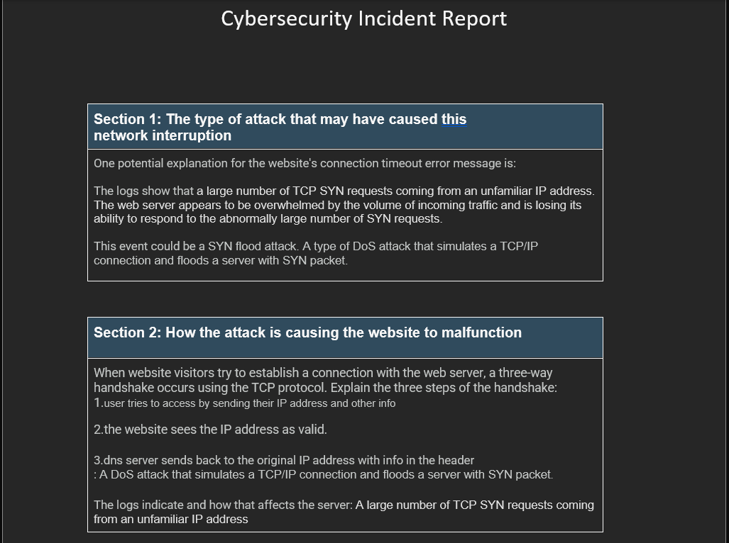 Incident Investigation Report