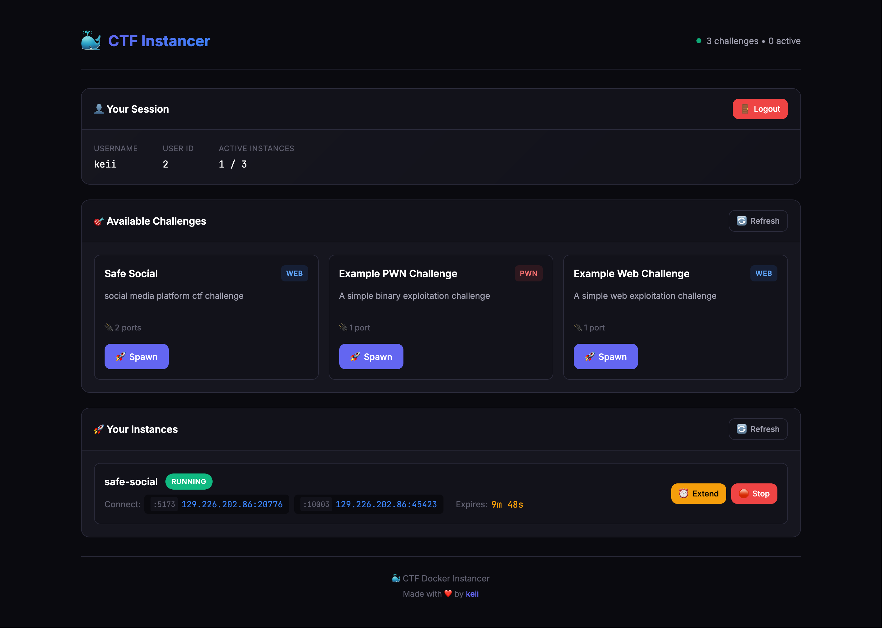 User Dashboard