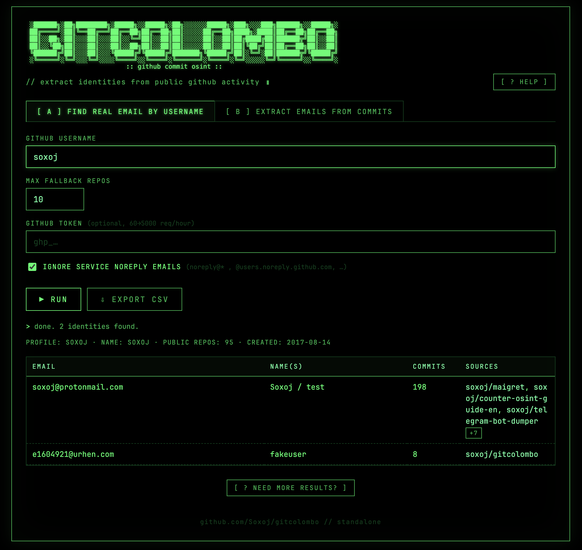 Gitcolombo web version