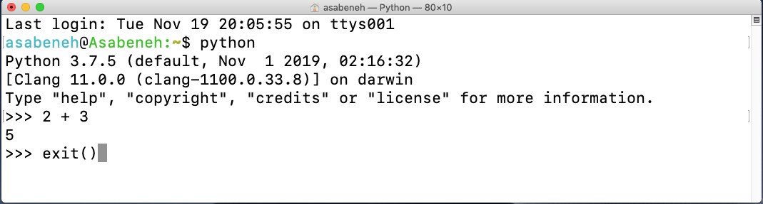 从 Python Shell 退出