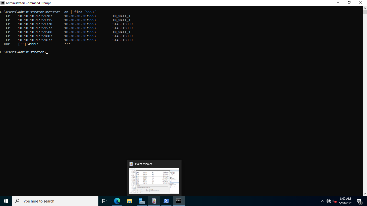 splunk port validation