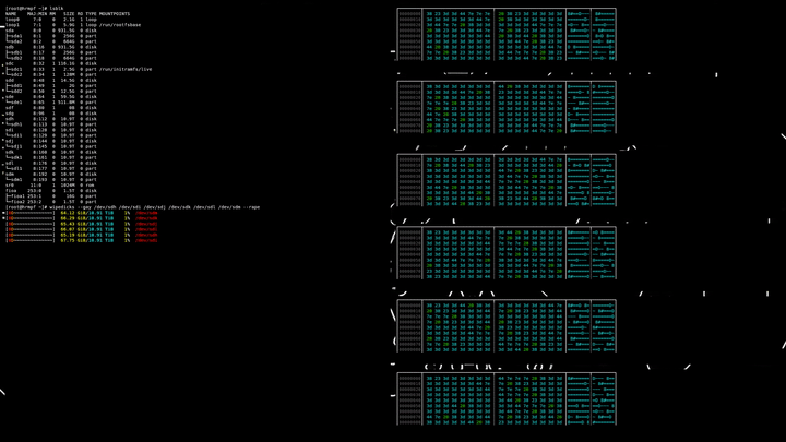 wipedicks plowing 6 HDDs in parallel on an R710