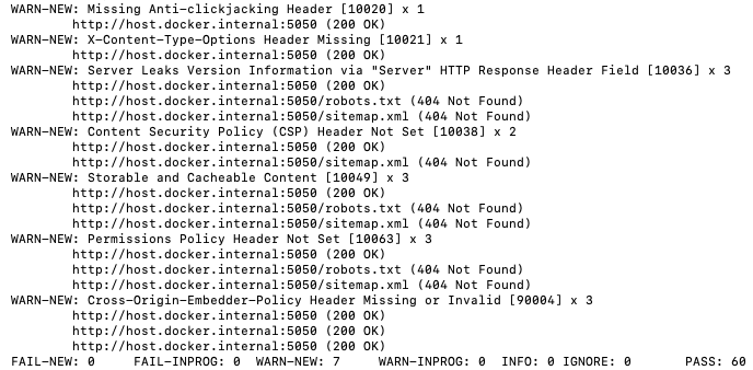 OWASP ZAP DAST发现