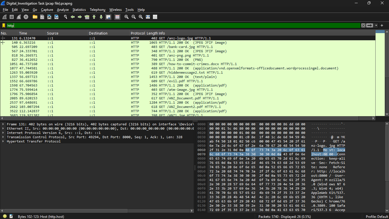 Wireshark 截图