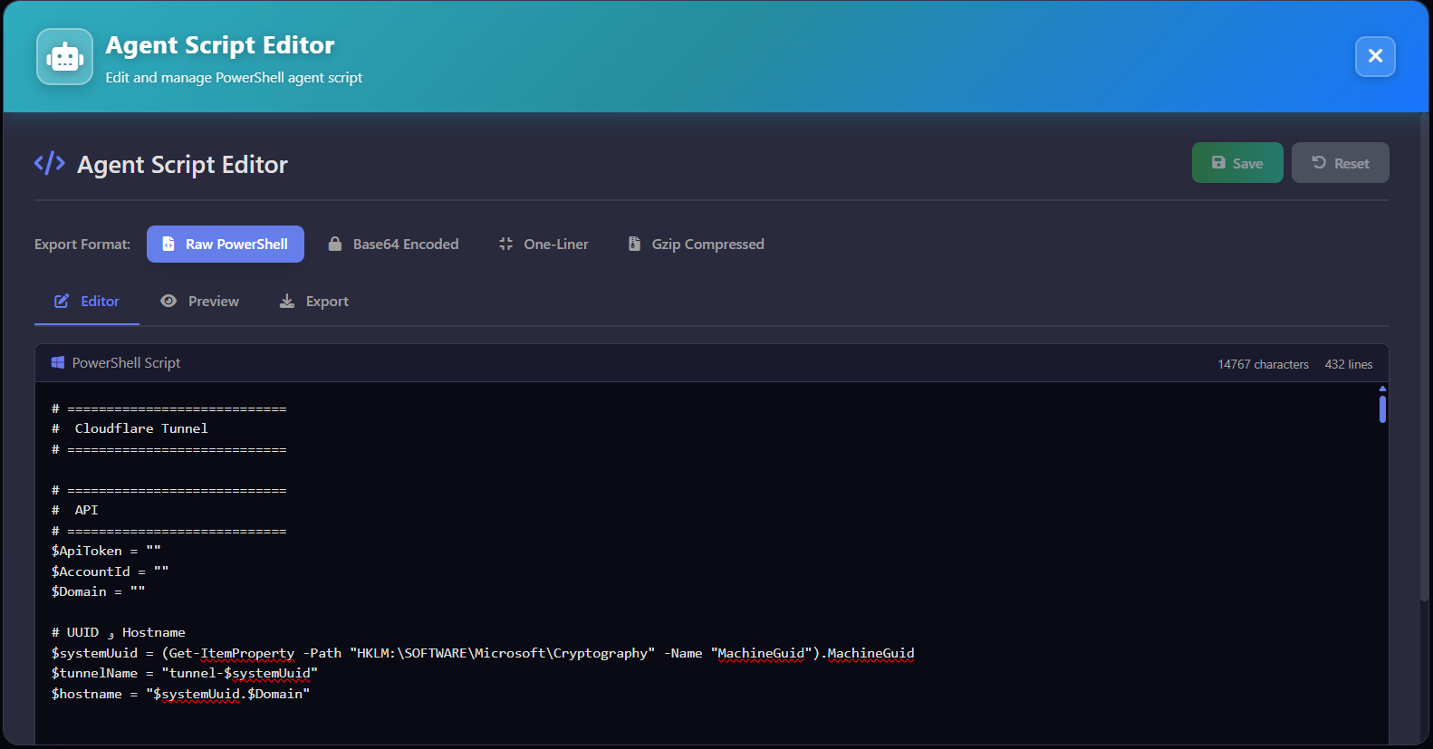 Agent Script Editor