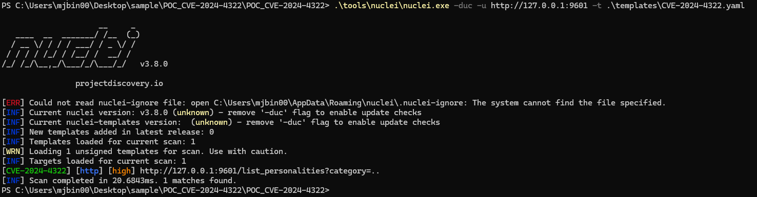 Windows 漏洞环境 Nuclei 验证