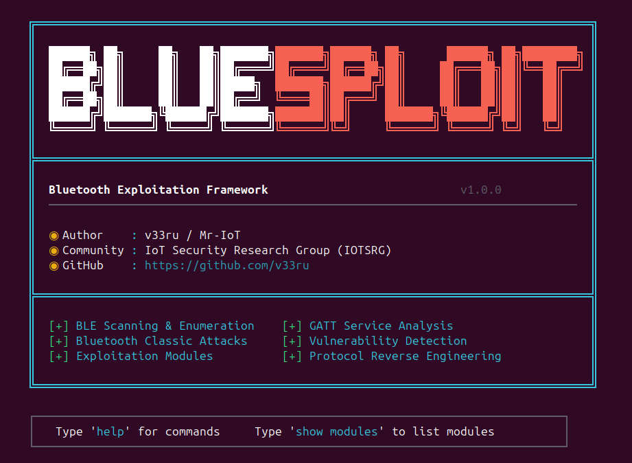 BlueSploit 交互式控制台