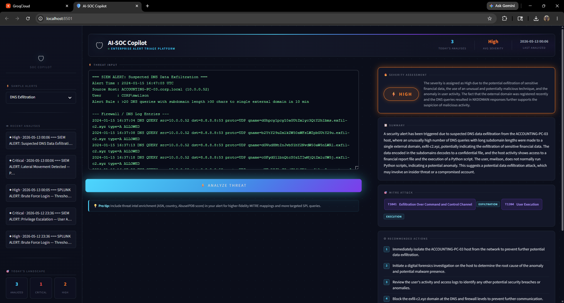Brute force alert analysis