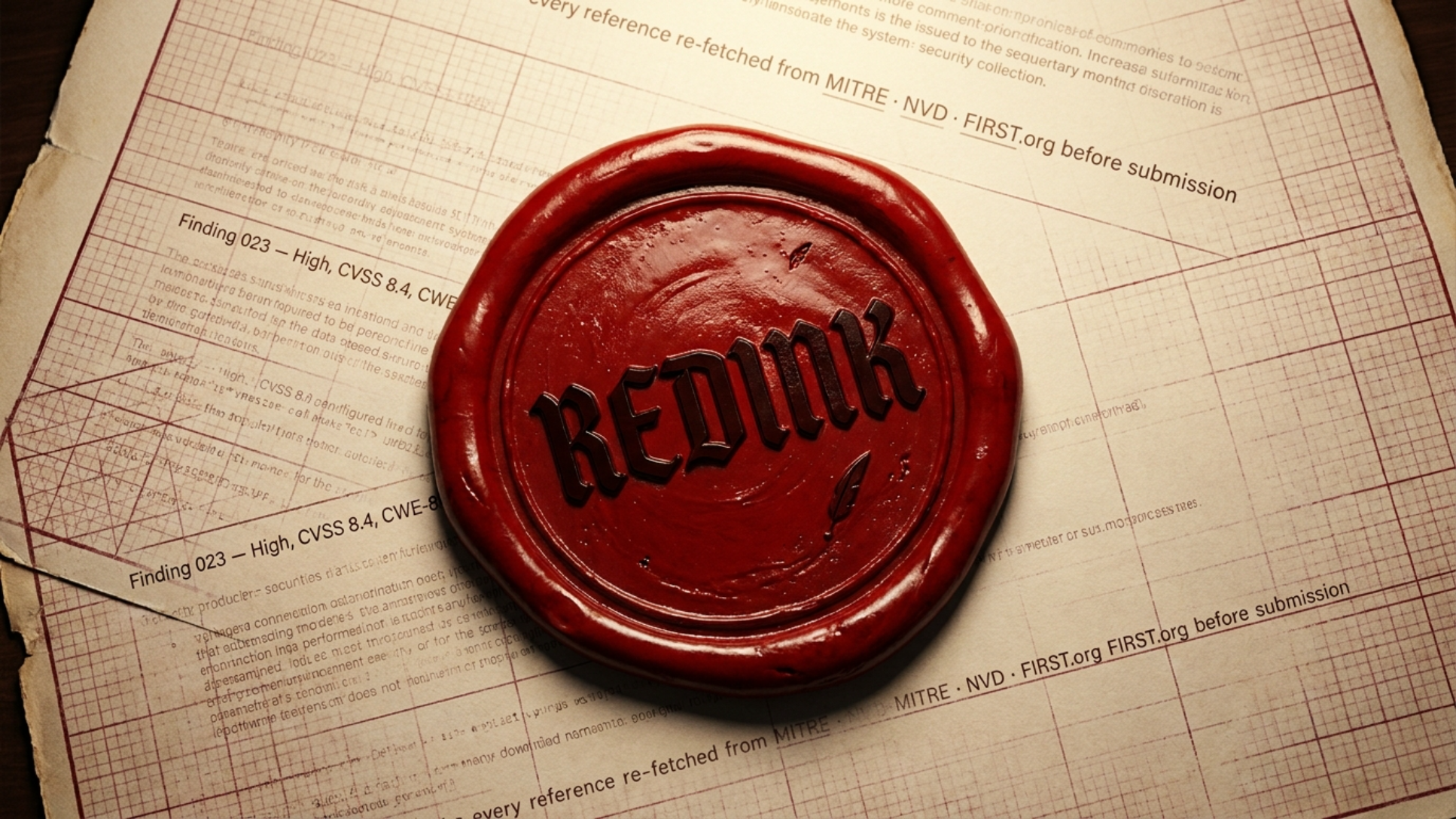 redink — wax-sealed pentest report