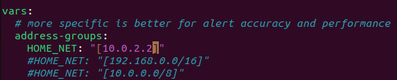 Variable HOME_NET