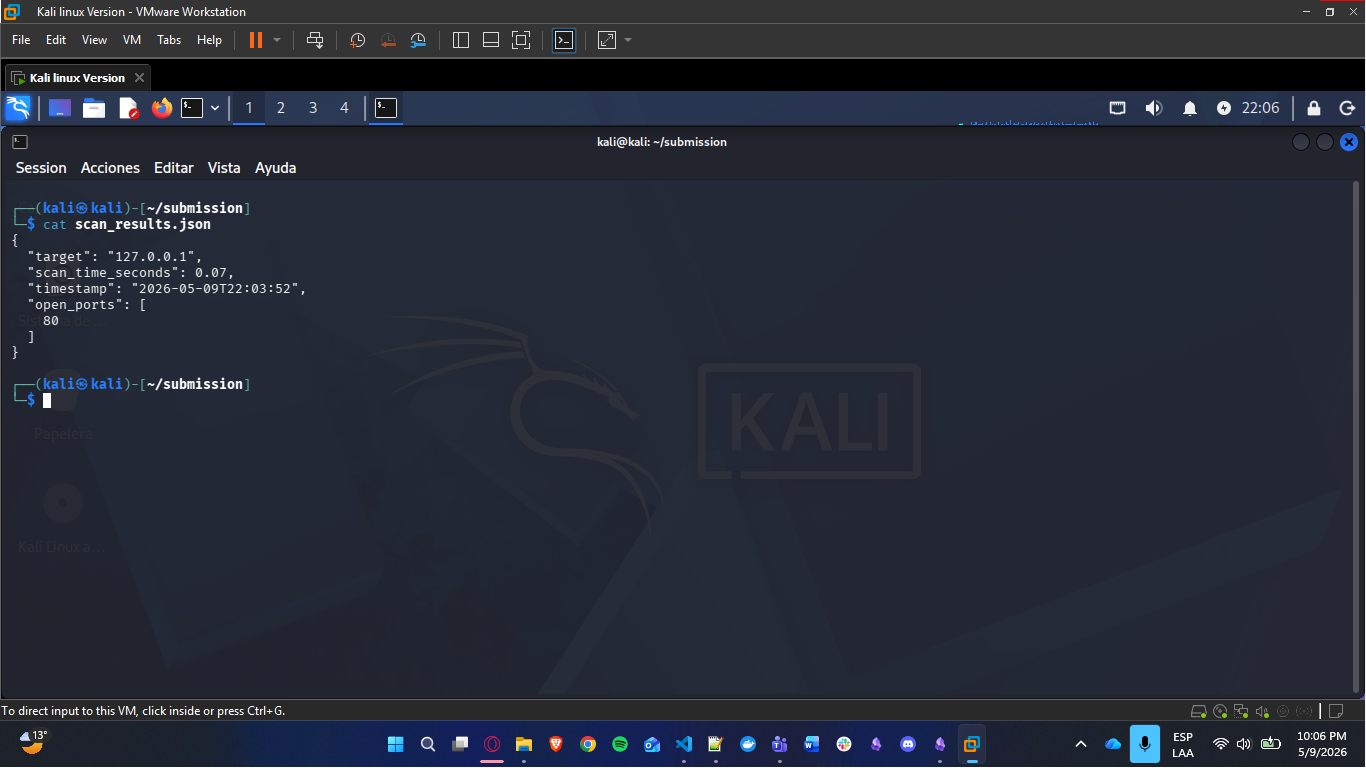 Scan Results JSON