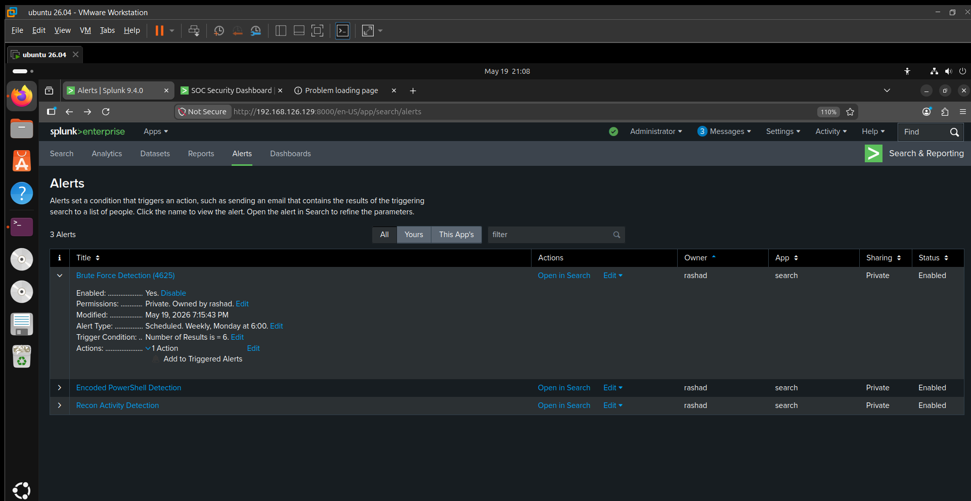 Splunk Alerts