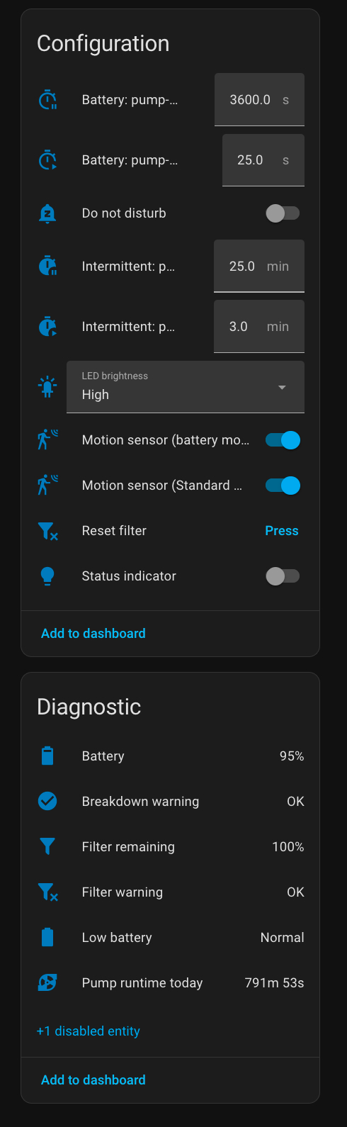 CTW3 — settings + diagnostics