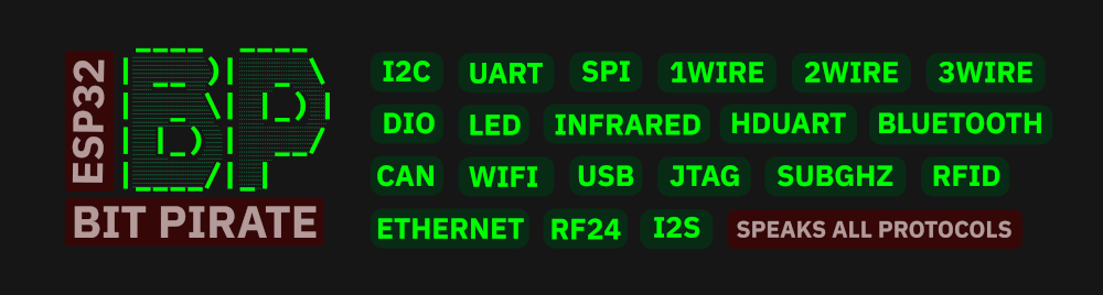 ESP32 Bit Pirate 固件的 Logo 横幅