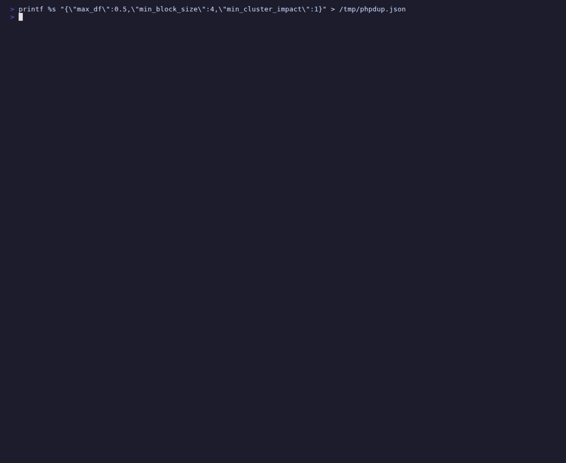 phpdup 检测到一个可选段聚类